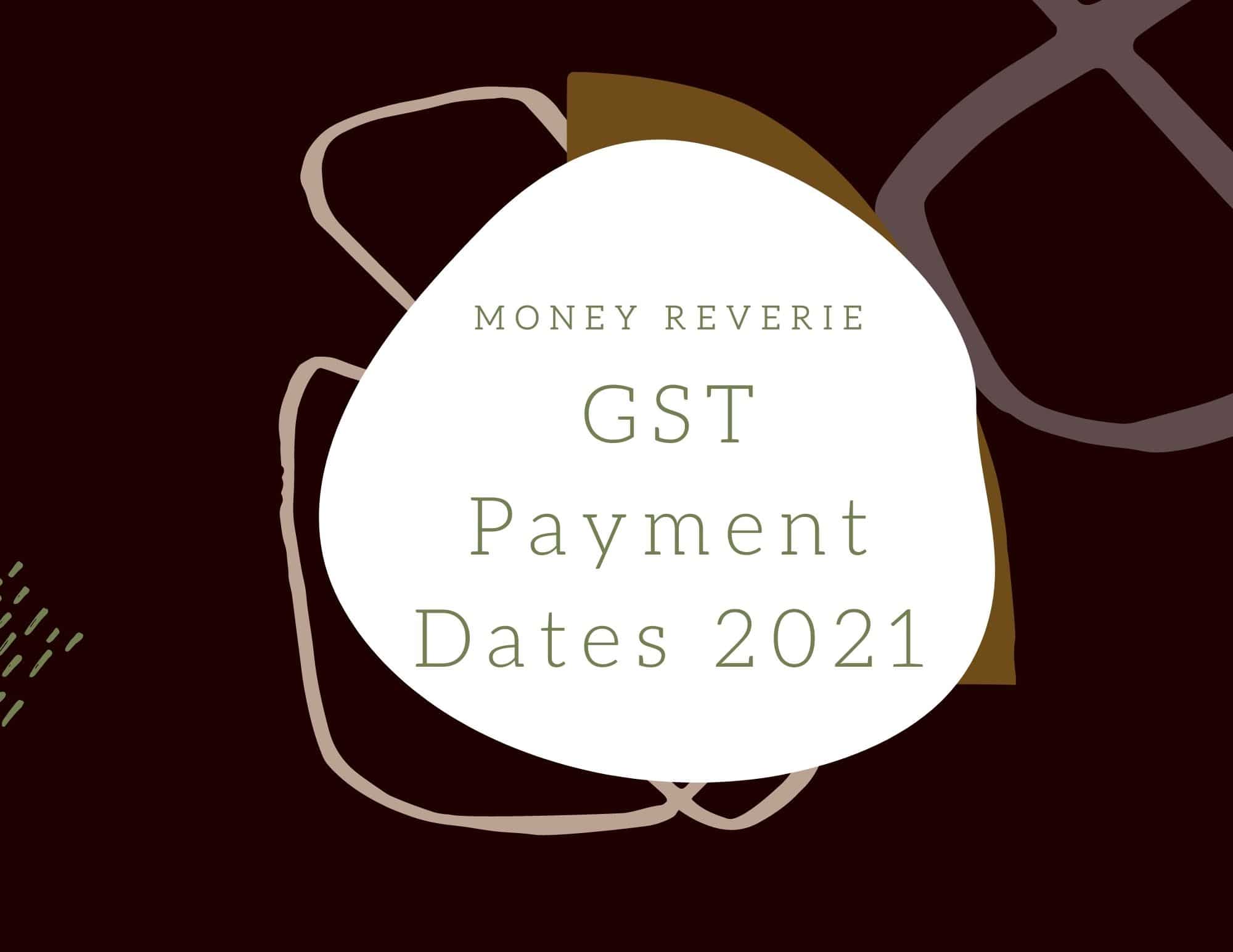 GST Payment Dates 2021
